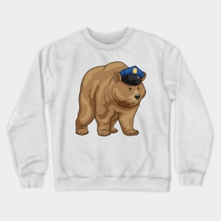 Bear Cop Police hat Police Crewneck Sweatshirt